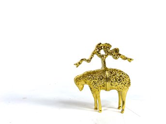 Vintage Brooks Brothers Golden Fleece Sheep Ornament