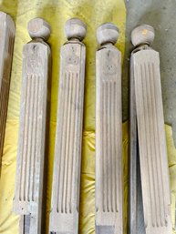 A Collection Of Newel Posts For Restoration Project - Stripped Black Walnut