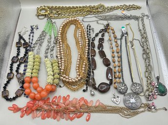 Large Lot Of Necklaces