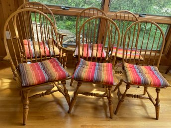 Set Of Six Windsor Style Hitchcock Chairs