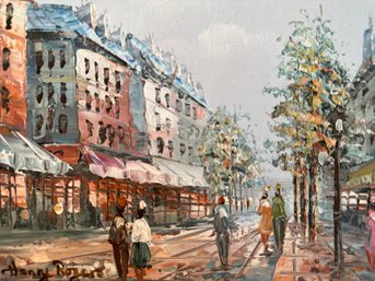 Paris Street Oil Painting By Henry Rogers