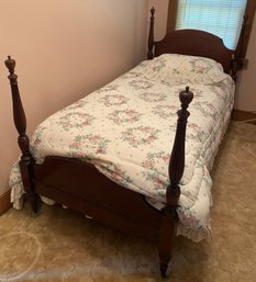 Twin Size Mahogany Bed Frame