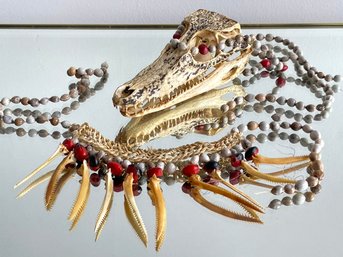 Beaded Animal Heads And Jewelry