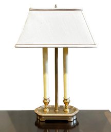 A Brass Banker's Lamp