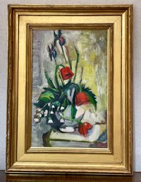 Vintage ' RED POPPIES' Still Life Canvas Painting By Frederick Serger $ 2500.00