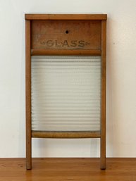 Antique Glass Washboard