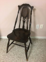 Early Black And Canned Side Chair