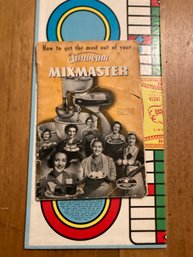 2 Vintage Items A Game Board And A Sunbeam Mix Master Book