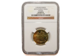 NGC China 2014 Yuan, Year Of The Horse, Sample Coin