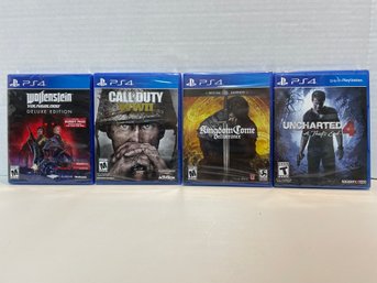 Four Sealed PS4 Games.