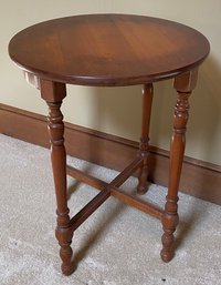 Round Maple Side Table