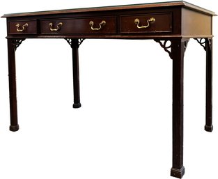 A Vintage Ahogany Chippendale Console, Custom Glass Top