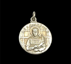 Vintage Sterling Silver Religious Pendant