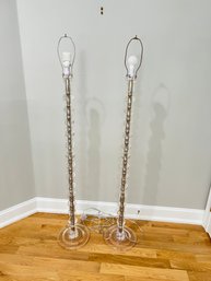 Pair Of Acrylic Floor Lamps