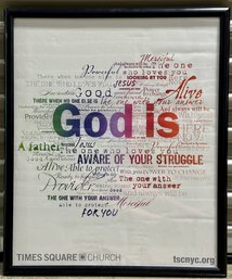 Times Square Church Framed Poster, God Is