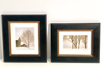 Winter Scenes / Two Framed Digital Photo Prints By Judith Secco