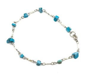 Vintage Turquoise Color Nugget Style Bracelet