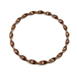 Vintage Twisted Copper Color Bangle Bracelet