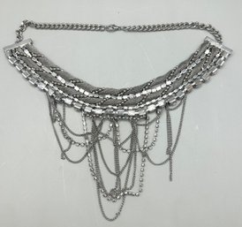 Rhinestone Beaded Statement Necklace