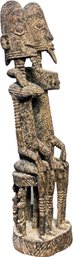 An Antique African Carved Wood Sculpture - Couple - Dogon, Tribal