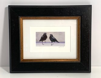 Two Crows / Framed Digital Photo Print By Judith Secco