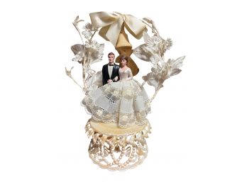 Vintage 50's Era Bride/groom Wedding Cake Topper