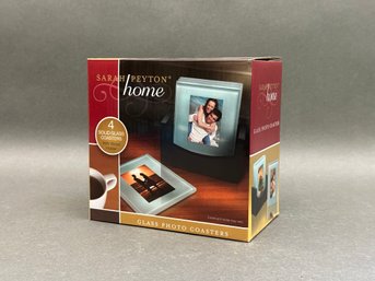 Glass Photo Coaster Set By Sarah Peyton Home, New-In-Box