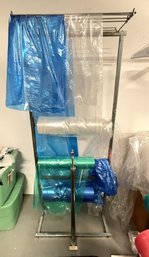 Professional Cleaners Chrome Bagging Rack System And Garment Rack Pole- Read Description- 2