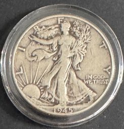 1945 Walking Liberty Silver Half Dollar