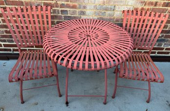 Iron Bistro Set: Table & 2 Chairs