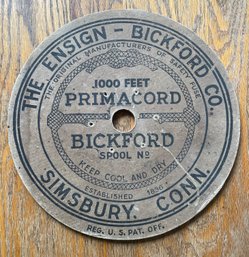 The Ensign Bickford Co. PRIMACORD SPOOL END - Advertising Piece