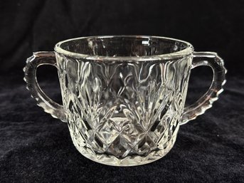 Double Handled Cut Glass Cup