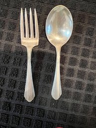 Child Set Of Fork And Spoon, Sterling Silver
