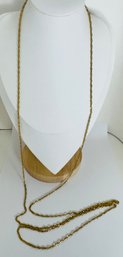LONG ITALIAN 14K GOLD 60' TWISTED ROPE NECKLACE