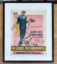 An Authentic Antique Movie Poster - Interrupted Melody - European Release - Under Museum Glass