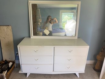 American Of Martinsville MCM Dresser Painted White