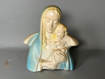 Vintage Porcelain Mary & Baby Jesus Planter