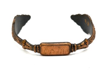 Vintage Copper Color Southwestern Style Cuff Bracelet
