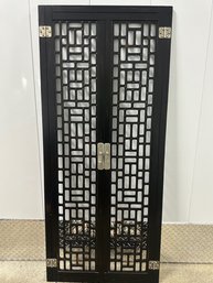 Decorative Openwork Doors, Distressed Black Finish