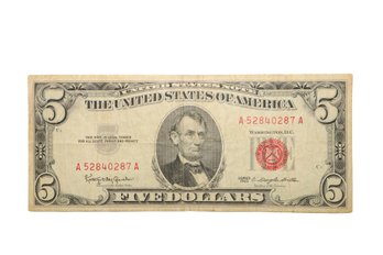 1963 $5 Legal Tender Note Red Seal