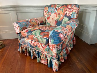 Colorfully Upholstered Sofa Chair.