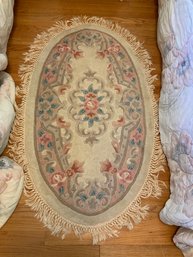 Oval Chinese Style Wool Rug