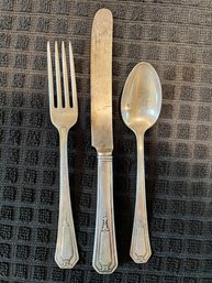 Sterling Silver Child Knife, Fork, Spoon