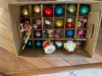 Large Box Vintage Christmas Ornaments