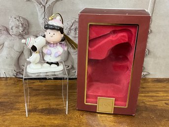 Lenox Peanuts Lucys Christmas Smooch Snoopy Ornament - With Box