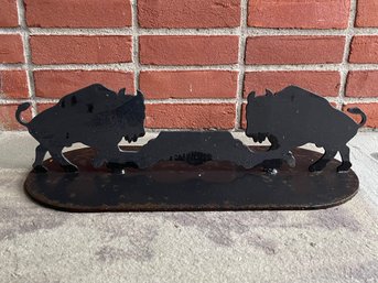 Buffalo Bison Figural Iron Boot Scraper