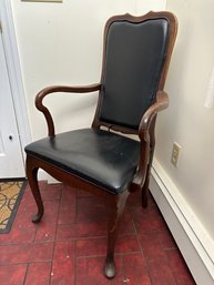 Black Cushioned Arm Chair