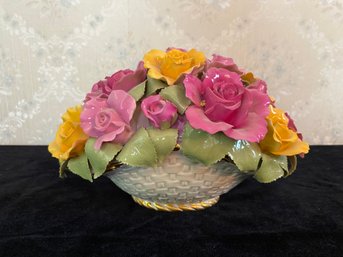 Vintage ROYAL ALBERT Old Country Roses Centerpiece Flower Basket