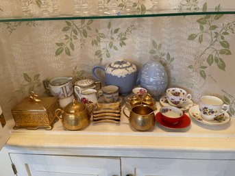 Collection Of Fine China - The Entire Content Of This Shelf! ( Corner China Cabinet B Bottom)