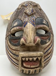 Vintage African Hand Made Bobo Mask From Burkina Faso With Original Tags